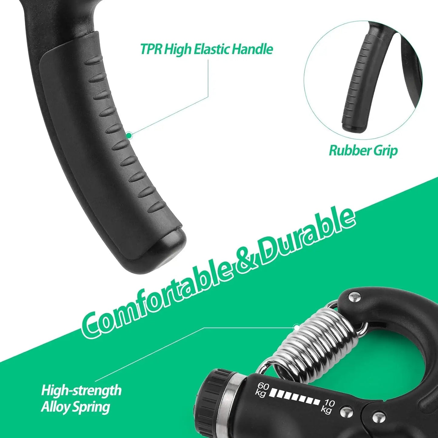 Hand Grip Strengthener Trainer, Hand Gripper Strengthener, Grip Strengthener, Adjustable Resistance, Forearm Strengthener, Perfect for Musicians Athletes - Gym Equipments - Hand Grips