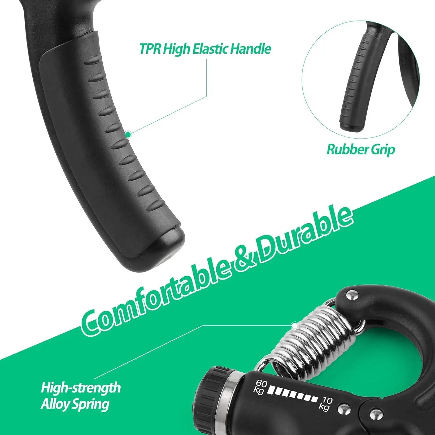 Hand Grip Strengthener Trainer, Hand Gripper Strengthener, Grip Strengthener, Adjustable Resistance, Forearm Strengthener, Perfect for Musicians Athletes - Gym Equipments - Hand Grips