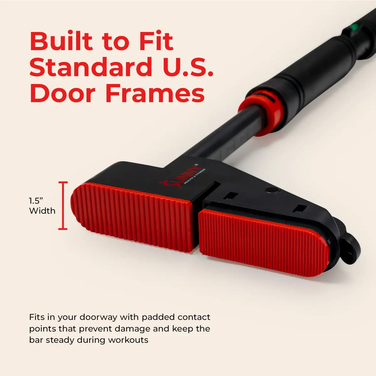SUNNY 330LBS Pull up Bar Adjustable 28"-38" No Drill Tools Installation Damage Free for Door Room Wall Twist Handlebar to Tighten Non-Slip Heavy-Duty Bar for Home Workouts Chest Strength Muscle Training Push Ups Body Fitness Gym Equipment Arm Trainer